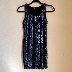 Navy Sequin Party Dress